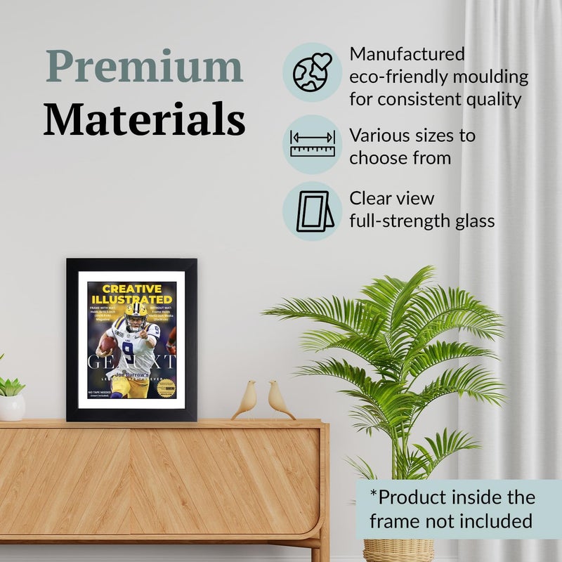 Creative Picture Frames 8" x 10.5" Sports Illustrated Magazine Display Frame, Suitable for 1994-Current Collector's Edition Sports Magazines with Wall Mount & Easel, White Mat, 1 Count - Image 5